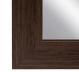 ESPEJO DE SUELO DE MADERA OSCURA